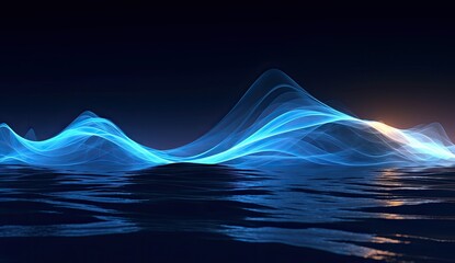 Wave of dots and weave lines. Abstract background.