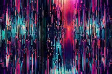 a glitch art-inspired abstract pattern.
