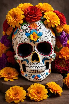 Capturing the Soul Day of the Dead in Artistic Sugar Skull