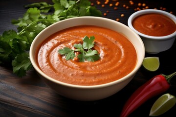 Zesty Bowl chipotle sauce. Natural spicy. Generate Ai