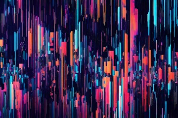 a glitch art-inspired abstract pattern.