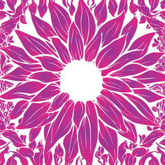 mosaic of pink flower petals, flower pattern