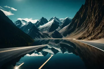 Fotobehang road in the mountains © Irum
