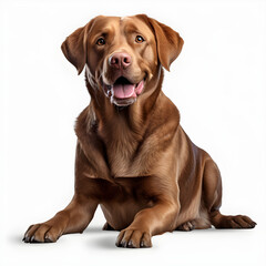 Labrador Retriever dog Design Elements Isolated Transparent Background Generative AI