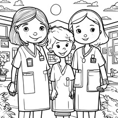 family in the kitchen