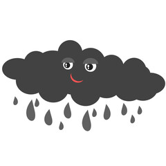 Funny cloud with rain