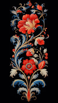  Indian motif Mughal flower