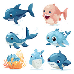 Clipart Bundle Cute Ocean Animal 1