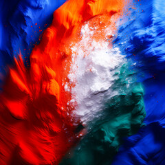 Abstract patriotic flag of Russia waving in the sky symbolizing national pride and independence