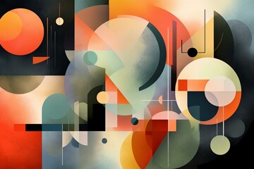 An abstract image with multiple colors and shapes. Generative AI