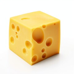 A slice of Swiss cheese with classic holes