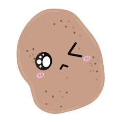 Cute Potato Mascot Character Kawaii Cartoon illustration Cute Potato Kawaii Potato