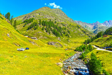 Die Botzergruppe in den südlichen Stubaier Alpen in Südtirol, Italien 