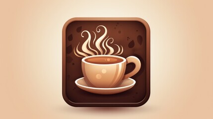  Icon for app, coffee, high quality, kids drawing