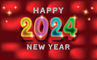 2024 New year editable text effect design