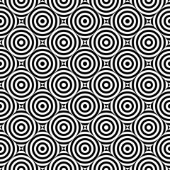Circles geometric pattern. Seamless geometric art deco design background. Vector image