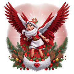 Religious Christian Angel with Wings Svg & Png , retro christmas svg clipart designs