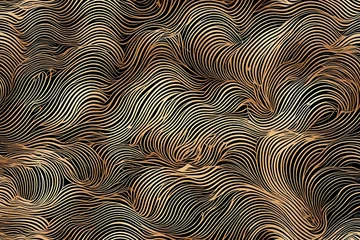 Gordijnen Vector art deco wavy luxury pattern, wave line japanese style background. Organic dynamic pattern, texture for print, wall art, © usman