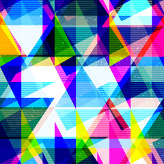Psychedelic geometric seamless texture