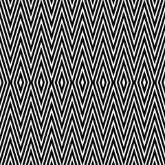 Zigzag lines. Jagged stripes. Seamless surface pattern design with triangular waves ornament. Repeated chevrons wallpaper. Digital paper for page fills, web designing, textile print. Vector art.