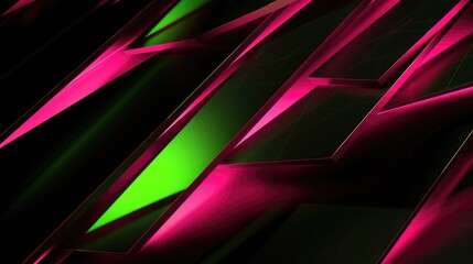 Lime Green and pink neon glowing lights on black background. Black Friday Sale concept. Futuristic abstract digital dark illustration in vibrant colors.