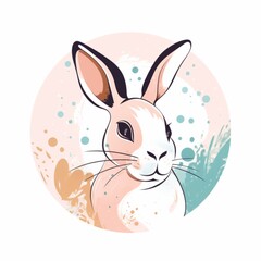 Adorable Bunny Logo Illustration