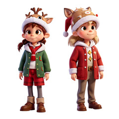 Christmas Gnome Boy Girl with Santa Cap Svg Png and Clipart , ornament tumbler sublimation designs for my first christmas pajamas