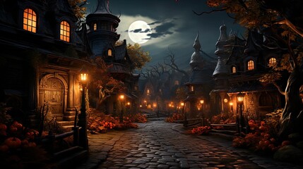 Halloween night in the village