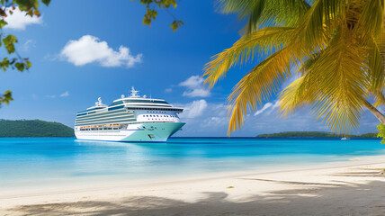 Obraz premium ship at the caribbean sea