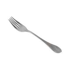 Metal fork isolated over white background
