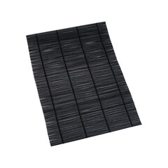 Black japanese sushi mat isolated over white background