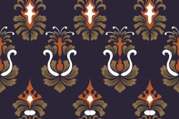 abstract plant art craft seamless pattern