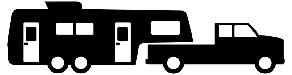 RV and travel camper trailer design 5 - obrazy, fototapety, plakaty