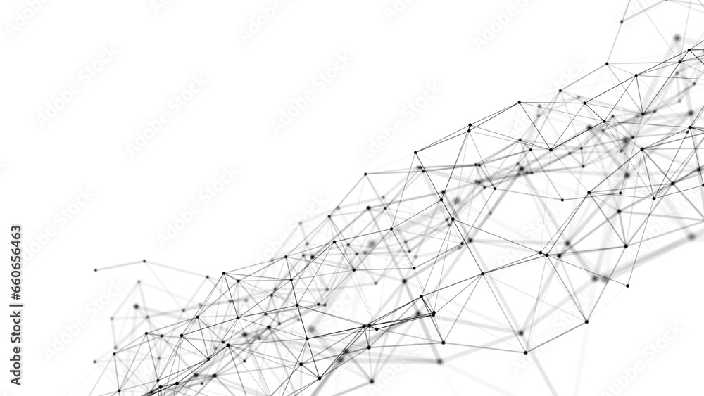 Poster abstract style network connection structure. technology background with points and lines. digital fu