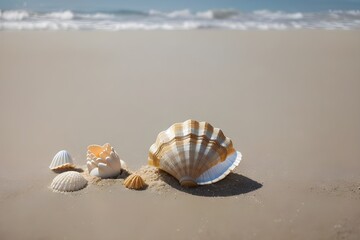 Seashore Serenity The Grace of a Single Seashell - Generative AI Edition





