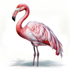 watercolor Flamingo clipart, Generative Ai