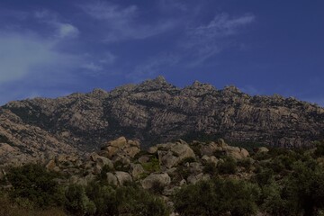 Great Mountain Huge Rocks And Blue Sky