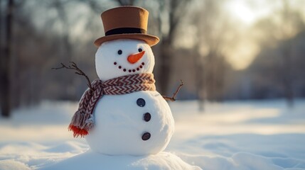 snowman in the snow