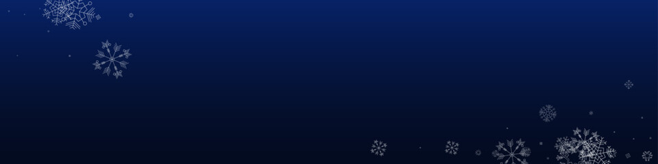Fototapeta na wymiar Gray Snow Vector Blue Panoramic Background. Light