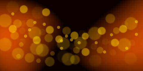 Glowing bokeh circles, sparkling golden dust abstract gold luxury background decoration.