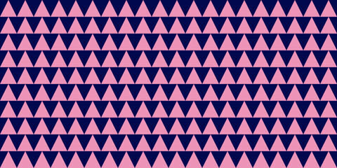Geometric seamless pattern with triangles, pink and violet colors, vector illustration