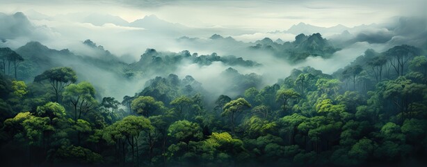 Rainforest natural background - obrazy, fototapety, plakaty
