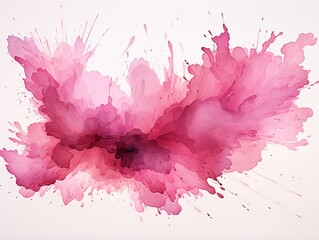 Pink Paint Splash and Texture on White Background. Paint Stain