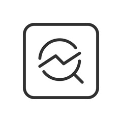 Chart search icon. Business icon. Modern, simple flat vector illustration for web site or mobile app
