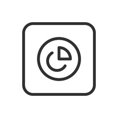 Chart in circle. Business. Modern, simple flat vector illustration for web site or mobile app