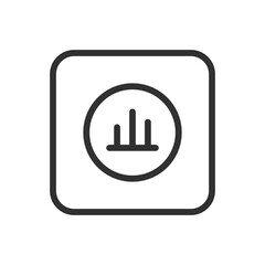 Chart in circle. Business icon. Modern, simple flat vector illustration for web site or mobile app