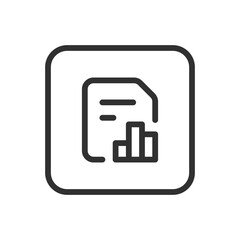 Fototapeta premium Document chart present. Business icon. Modern, simple flat vector illustration for web site or mobile app