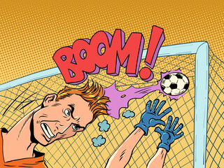 Football competitions and victories in them. Achieve your goals with great difficulty. The striker scores a goal with his head. © rogistok