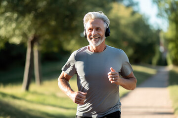 Fototapeta premium Senior man working out for good health