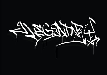 LEGENDARY word graffiti tag style
